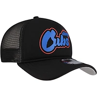 Casquette ajustable Chicago Cubs Retro Bold A-Frame Trucker 9FORTY noire New Era pour homme