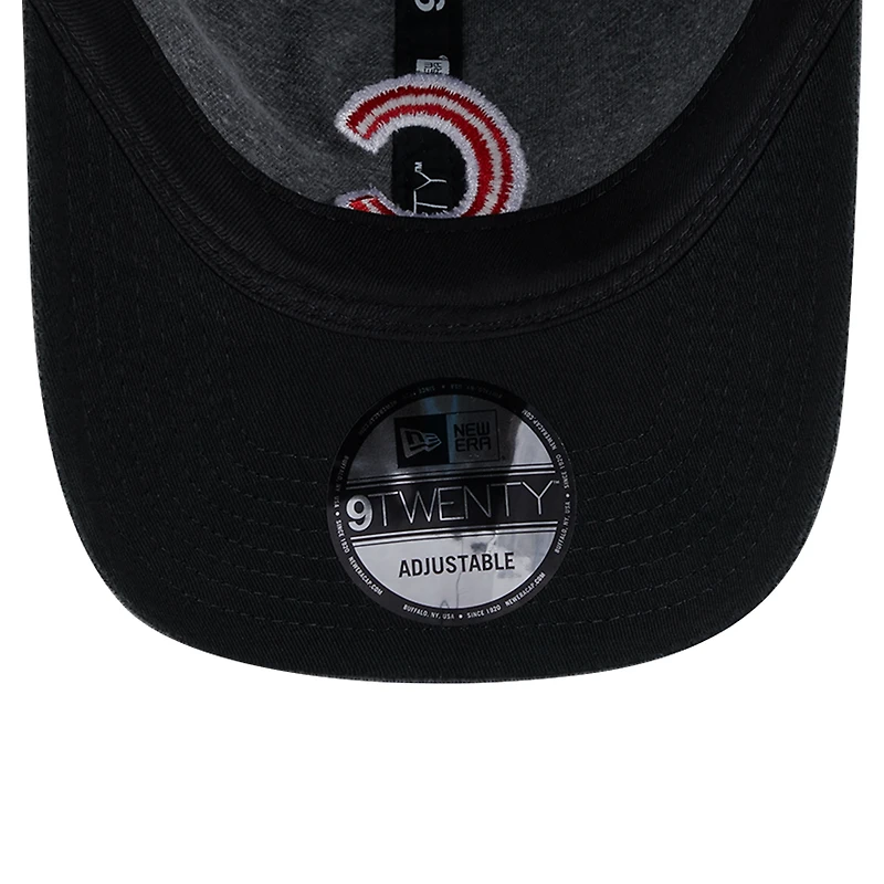 Men's New Era Black Chicago Cubs Rugged Team 9TWENTY Adjustable Hat