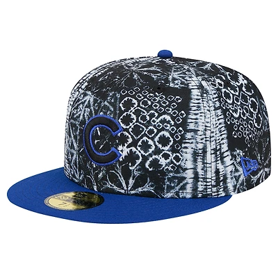 Casquette ajustée 59FIFTY noire des Chicago Cubs Sands New Era pour hommes