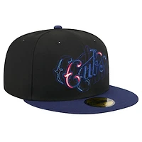 Casquette ajustée 59FIFTY Shadow Stitch Chicago Cubs noire New Era pour homme