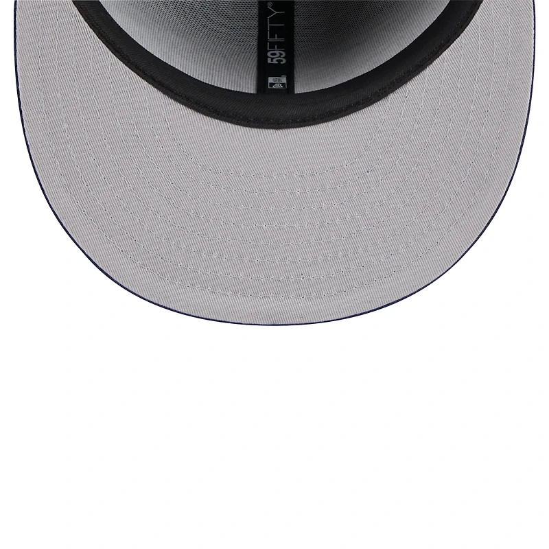 Casquette ajustée 59FIFTY Shadow Stitch Chicago Cubs noire New Era pour homme