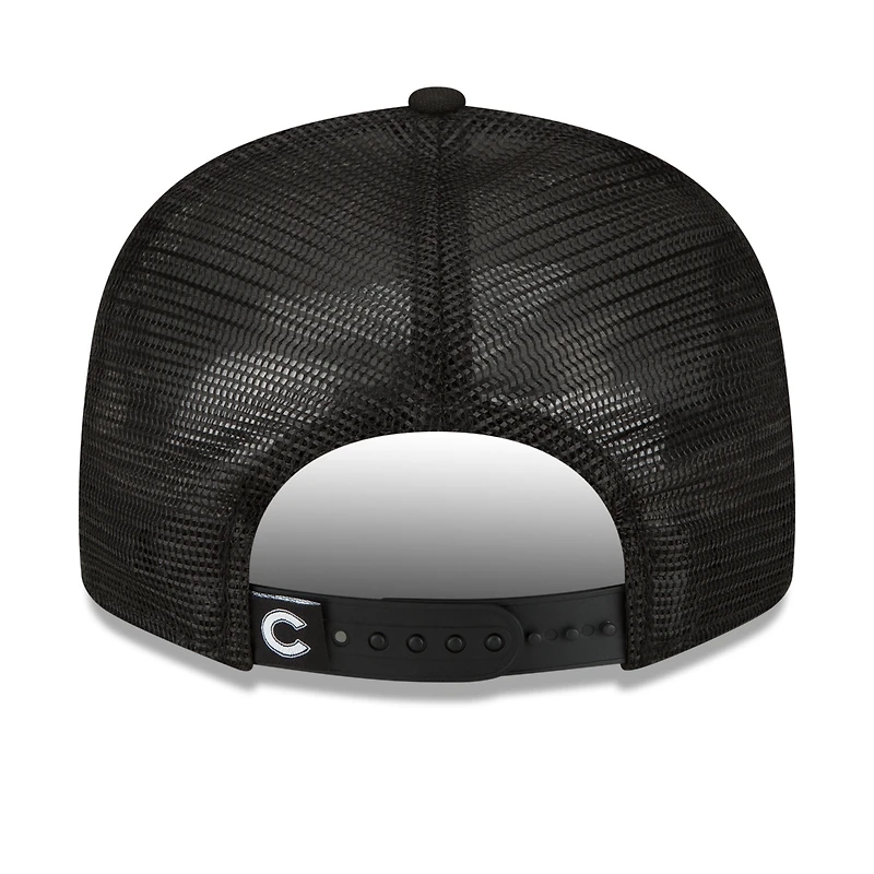 Men's New Era Black Chicago Cubs Street Trucker 9FIFTY Snapback Hat