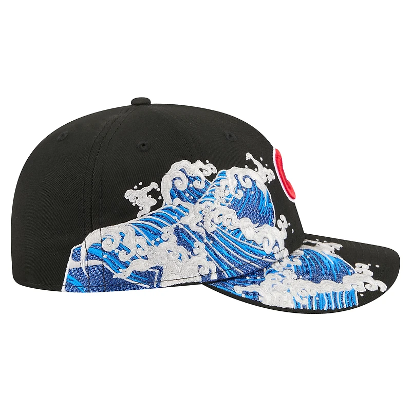 Men's New Era Black Chicago Cubs Surf 59FIFTY Fitted Hat
