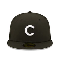 Casquette ajustée 59FIFTY avec logo de l'équipe des Cubs Chicago New Era pour homme, noire
