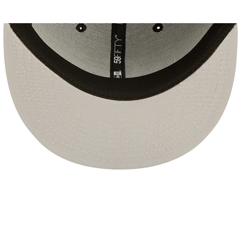 Casquette ajustée 59FIFTY avec logo de l'équipe des Cubs Chicago New Era pour homme, noire
