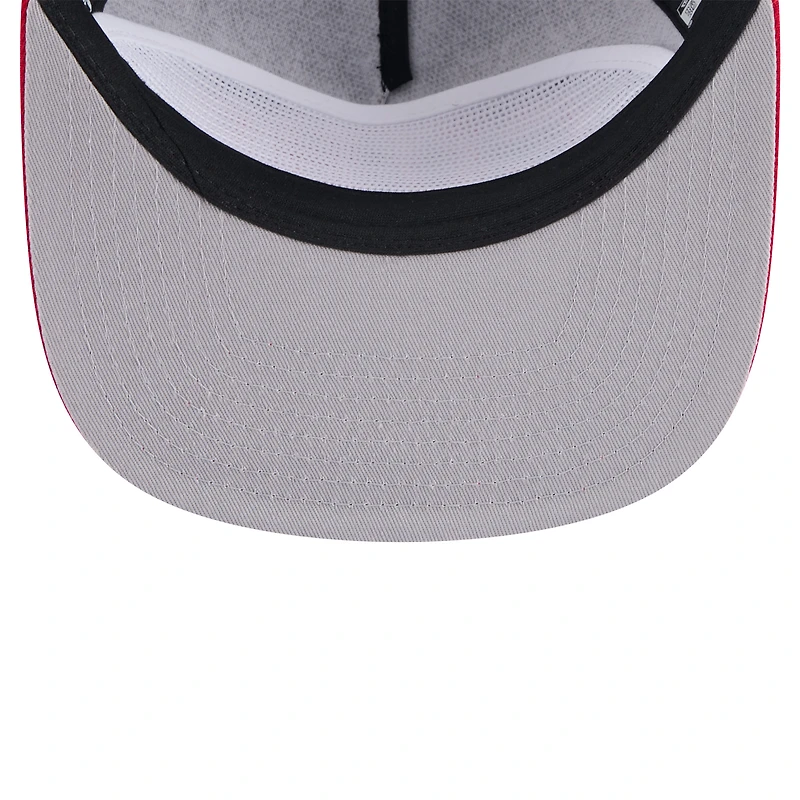 Casquette de golfeur Throwback Meshback des Chicago Cubs New Era noir/rouge pour hommes