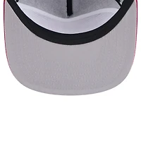 Casquette de golfeur Throwback Meshback des Chicago Cubs New Era noir/rouge pour hommes
