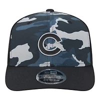 Casquette New Era noire pour homme Chicago Cubs à motif camouflage ton sur ton 9SEVENTY à boutons-pression extensibles
