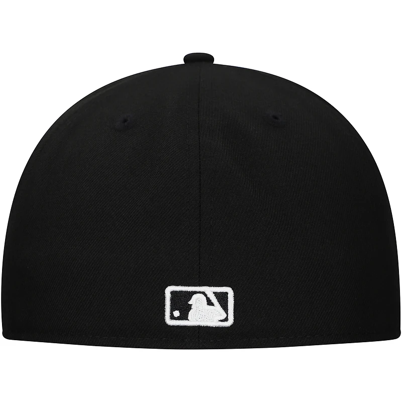 Men's New Era Black Chicago Cubs Troop Chant Camo Undervisor 59FIFTY Fitted Hat