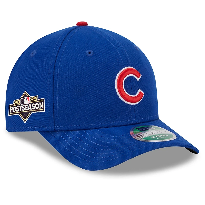 Casquette ajustable 9FORTY bleue New Era pour homme, Chicago Cubs, 2025 MLB Postseason Side Patch