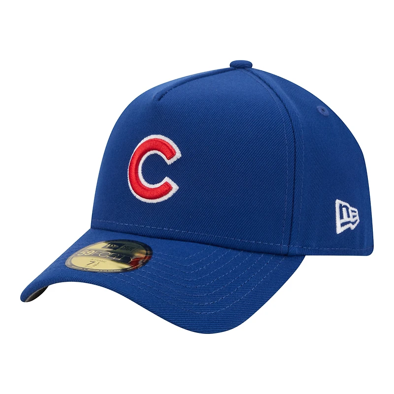 Men's New Era Blue Chicago Cubs A-Frame 59FORTY Fitted Hat