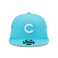 Casquette ajustée 59FIFTY Chicago Cubs Vice Highlighter Logo bleue New Era pour homme