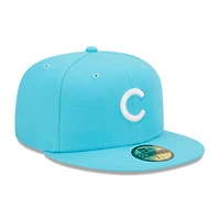 Casquette ajustée 59FIFTY Chicago Cubs Vice Highlighter Logo bleue New Era pour homme
