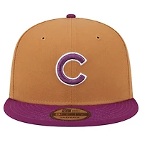 Men's New Era Brown/Purple Chicago Cubs Color Pack Two-Tone 9FIFTY Snapback Hat