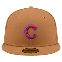 Casquette ajustée 59FIFTY marron des Chicago Cubs New Era pour hommes