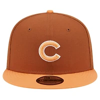 Men's New Era Brown Chicago Cubs Spring Color Two-Tone 9FIFTY Snapback Hat