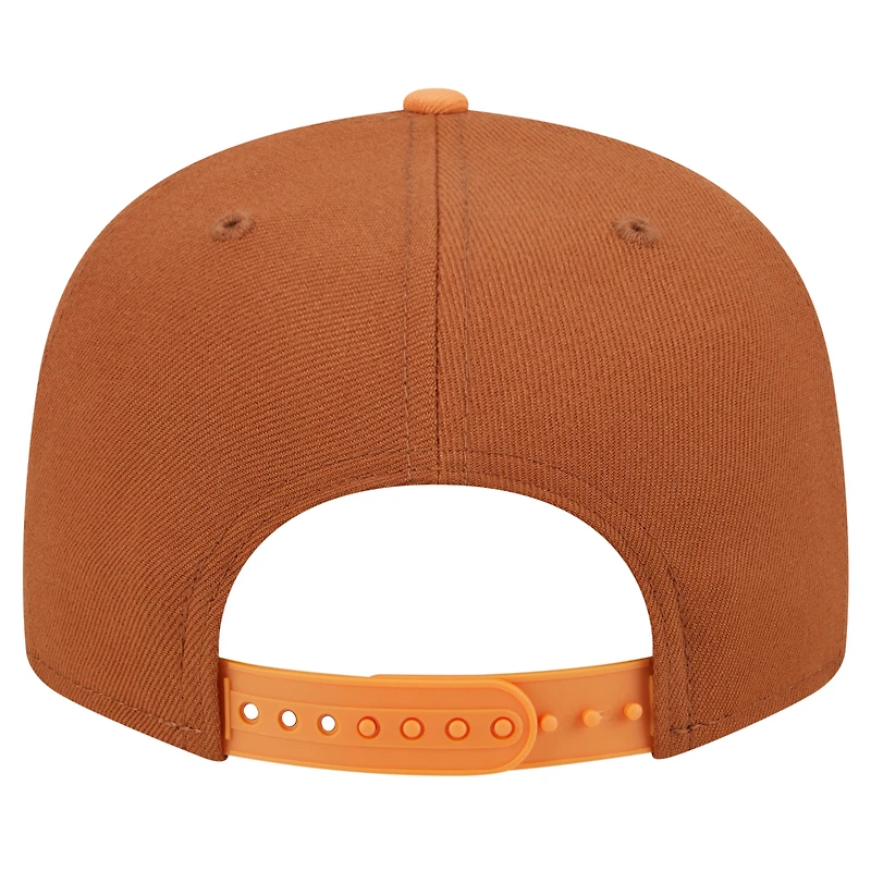 Men's New Era Brown Chicago Cubs Spring Color Two-Tone 9FIFTY Snapback Hat