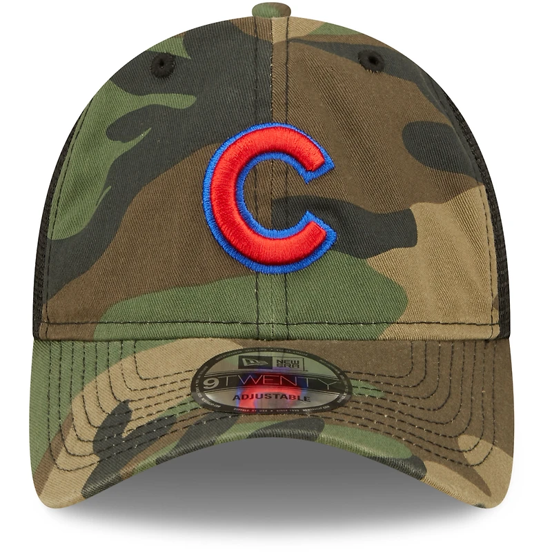 Men's New Era Camo Chicago Cubs Trucker 9TWENTY Snapback Hat