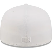 Casquette ajustée 59FIFTY Chicago Cubs New Era pour homme, blanc sur