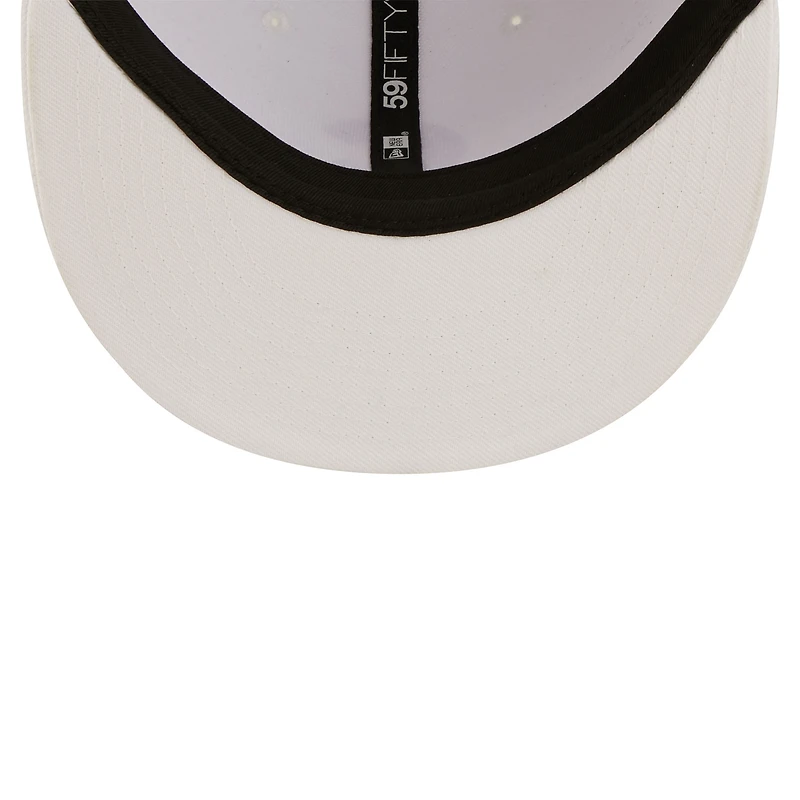 Casquette ajustée 59FIFTY Chicago Cubs New Era pour homme, blanc sur