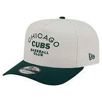 Casquette snapback New Era 9FIFTY pour homme, crème/vert foncé, Chicago Cubs, monture chromée en A.