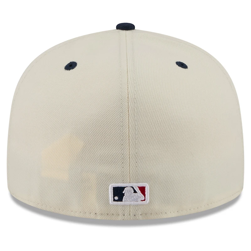 Men's New Era Cream/Navy Chicago Cubs USA 250 Fourth of July 59FIFTY Fitted Hat