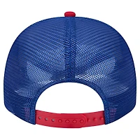 Men's New Era Cream/Royal Chicago Cubs Banner A-Frame 9FIFTY Trucker Snapback Hat