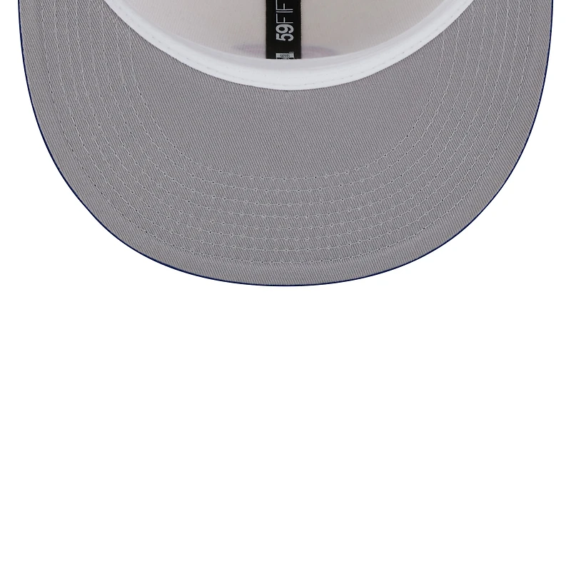 Men's New Era  Cream/Royal Chicago Cubs Chrome Sutash 59FIFTY Fitted Hat