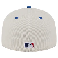 Men's New Era Cream/Royal Chicago Cubs Two-Tone Corduroy 59FIFTY Fitted Hat