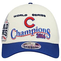 Men's New Era  Cream/Royal Chicago Cubs World Series 9FORTY M-Crown Adjustable Hat