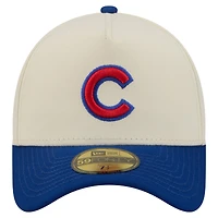 Casquette ajustée New Era crème Chicago Cubs Chrome A-Frame 59FORTY pour homme