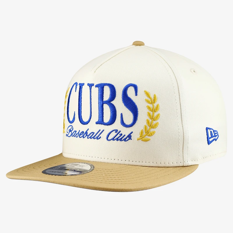 Men's New Era Cream Chicago Cubs Club 9FIFTY A-Frame Snapback Hat