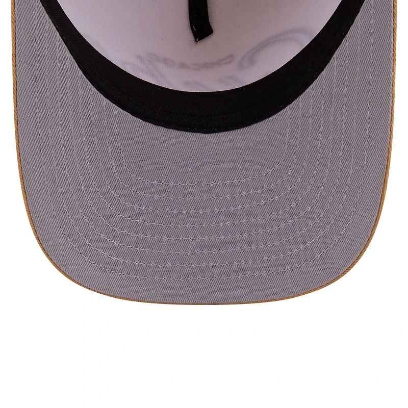 Men's New Era  Cream Chicago Cubs Herringbone 9FIFTY A-Frame Snapback Hat