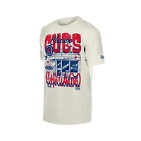 Men's New Era  Cream Chicago Cubs Injection Lifestyle Foodie Fashion T-Shirt