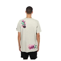 Men's New Era  Cream Chicago Cubs Lifestyle Punk Core T-Shirt