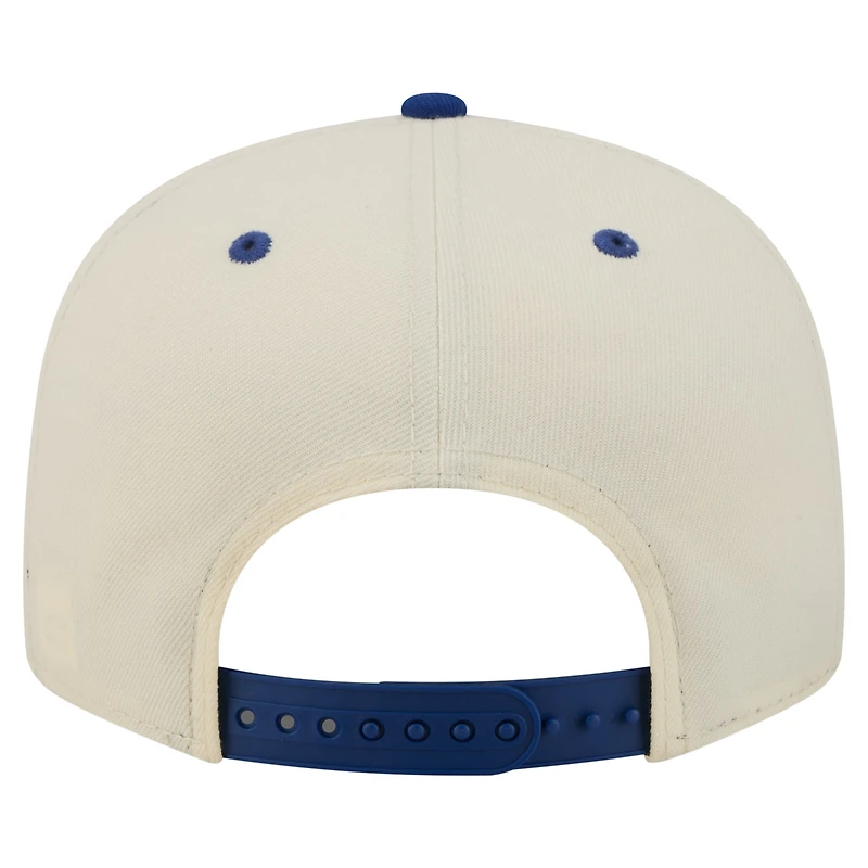 Men's New Era Cream Chicago Cubs Oversized Slogan 9FIFTY Snapback Hat