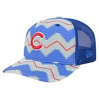Casquette ajustable New Era Denim/Royal Chicago Cubs Aztec Denim 9SEVENTY pour homme