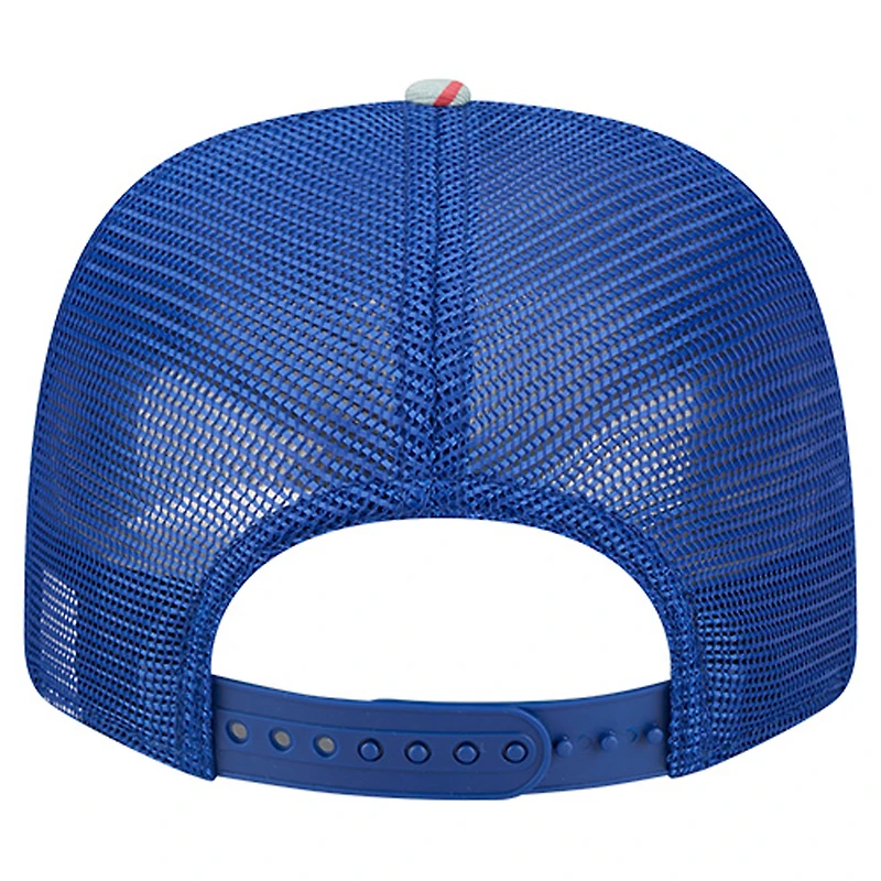 Men's New Era Denim/Royal Chicago Cubs Aztec Denim 9SEVENTY Adjustable Hat