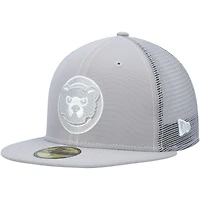 Casquette ajustée 59FIFTY pour entraînement au bâton sur le terrain Chicago Cubs 2023 New Era homme, gris