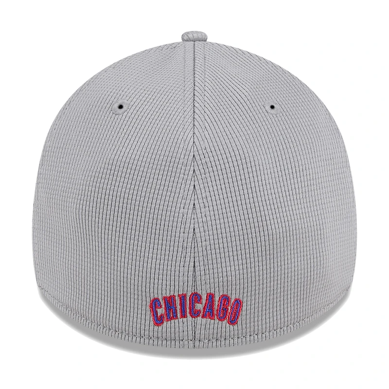 Men's New Era Gray Chicago Cubs Active Pivot 39THIRTY Flex Hat