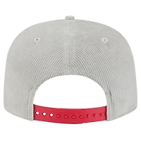 Men's New Era Gray Chicago Cubs Corduroy Golfer Snapback Hat