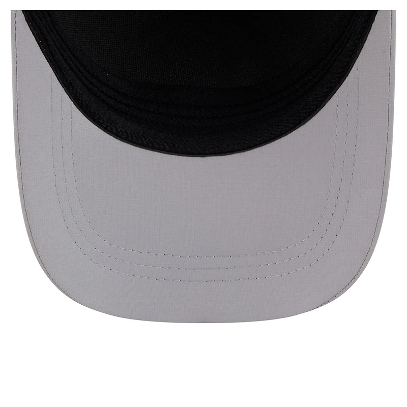 Casquette New Era grise pour homme, modèle Chicago Cubs Patch 39THIRTY, monture A, couronne M, perforée et flexible