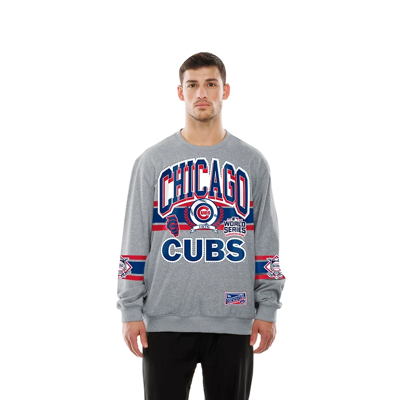 Men's New Era  Gray Chicago Cubs Sport Classics Sweatshirt