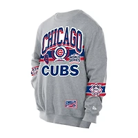 Sweat-shirt New Era gris Chicago Cubs Sport Classics pour homme
