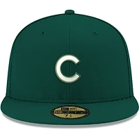 Men's New Era Green Chicago Cubs White Logo 59FIFTY Fitted Hat
