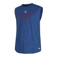 Men's New Era Heather Royal Chicago Cubs Team Muscle Tank Top