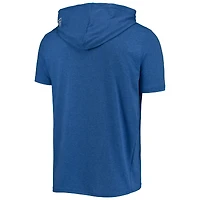 Men's New Era Heathered Royal Chicago Cubs Hoodie T-Shirt