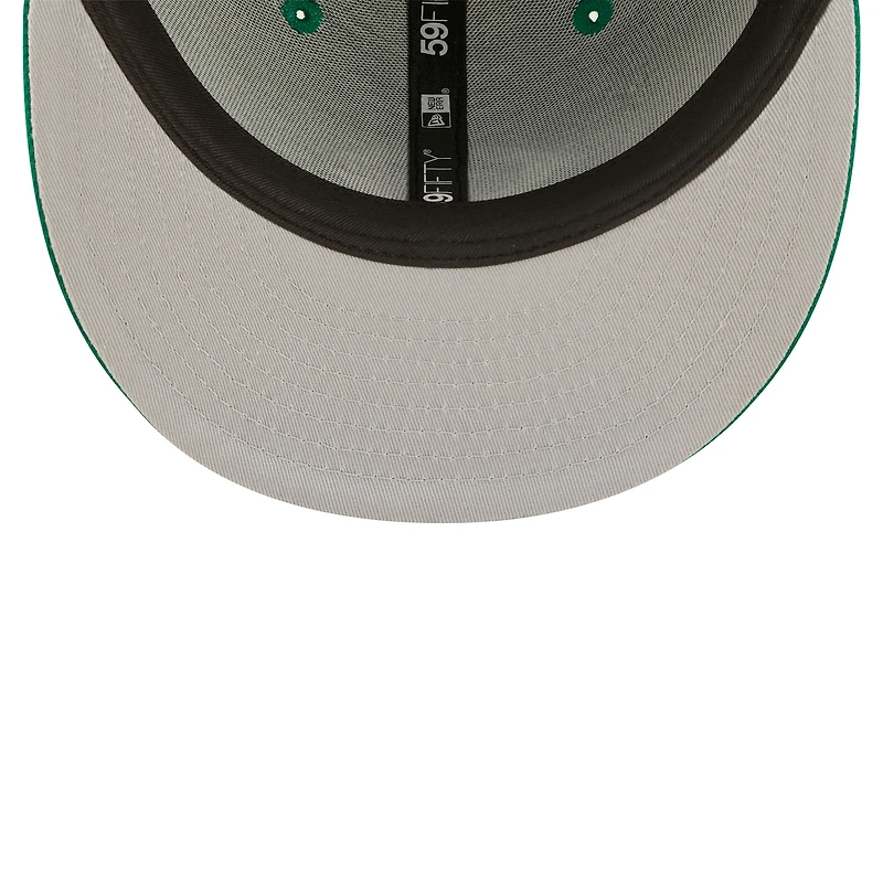 Men's New Era Kelly Green Chicago Cubs White Logo 59FIFTY Fitted Hat