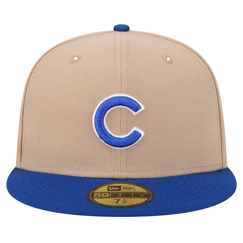 Men's New Era Khaki Chicago Cubs 59FIFTY Fitted Hat