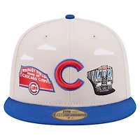 Men's New Era  Khaki Chicago Cubs City Icon 59FIFTY Fitted Hat